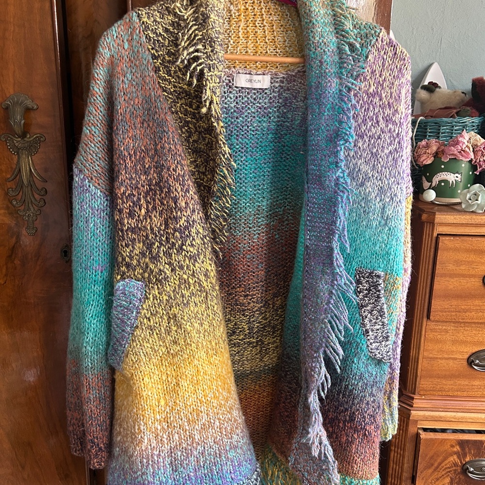 Greylin Multicolor Knit Cardigan